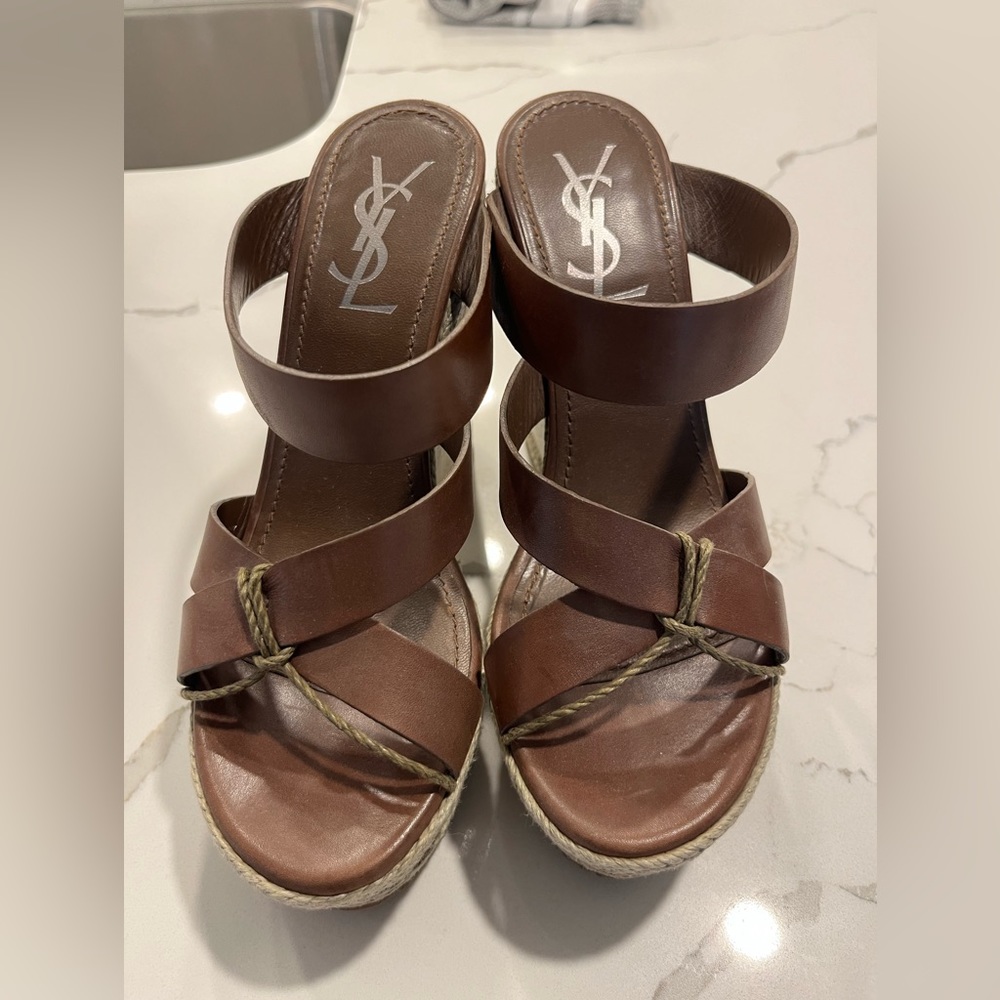 YSL platform wedges